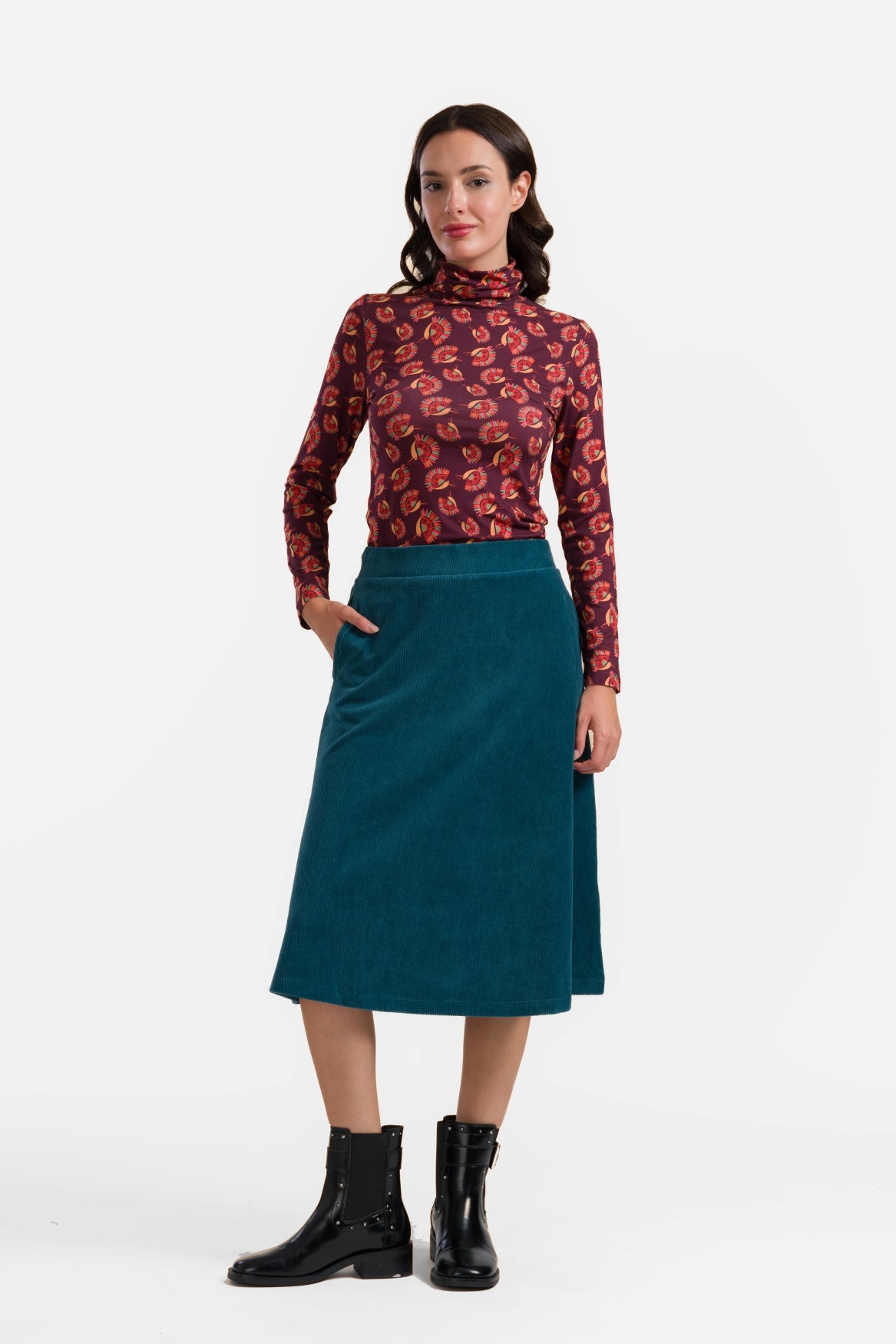 Holly Rock | Rib Velour Petrol