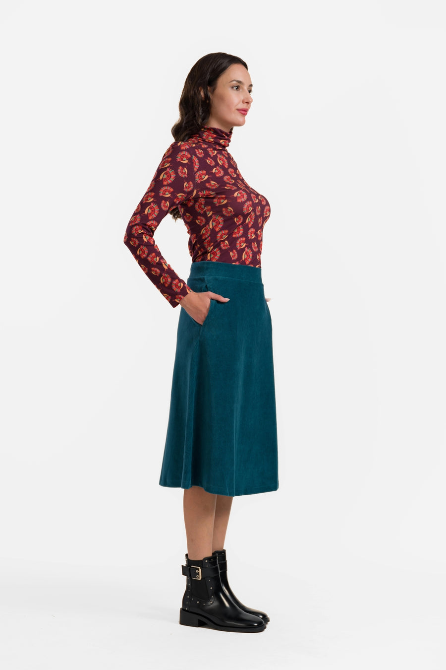 Holly Rock | Rib Velour Petrol