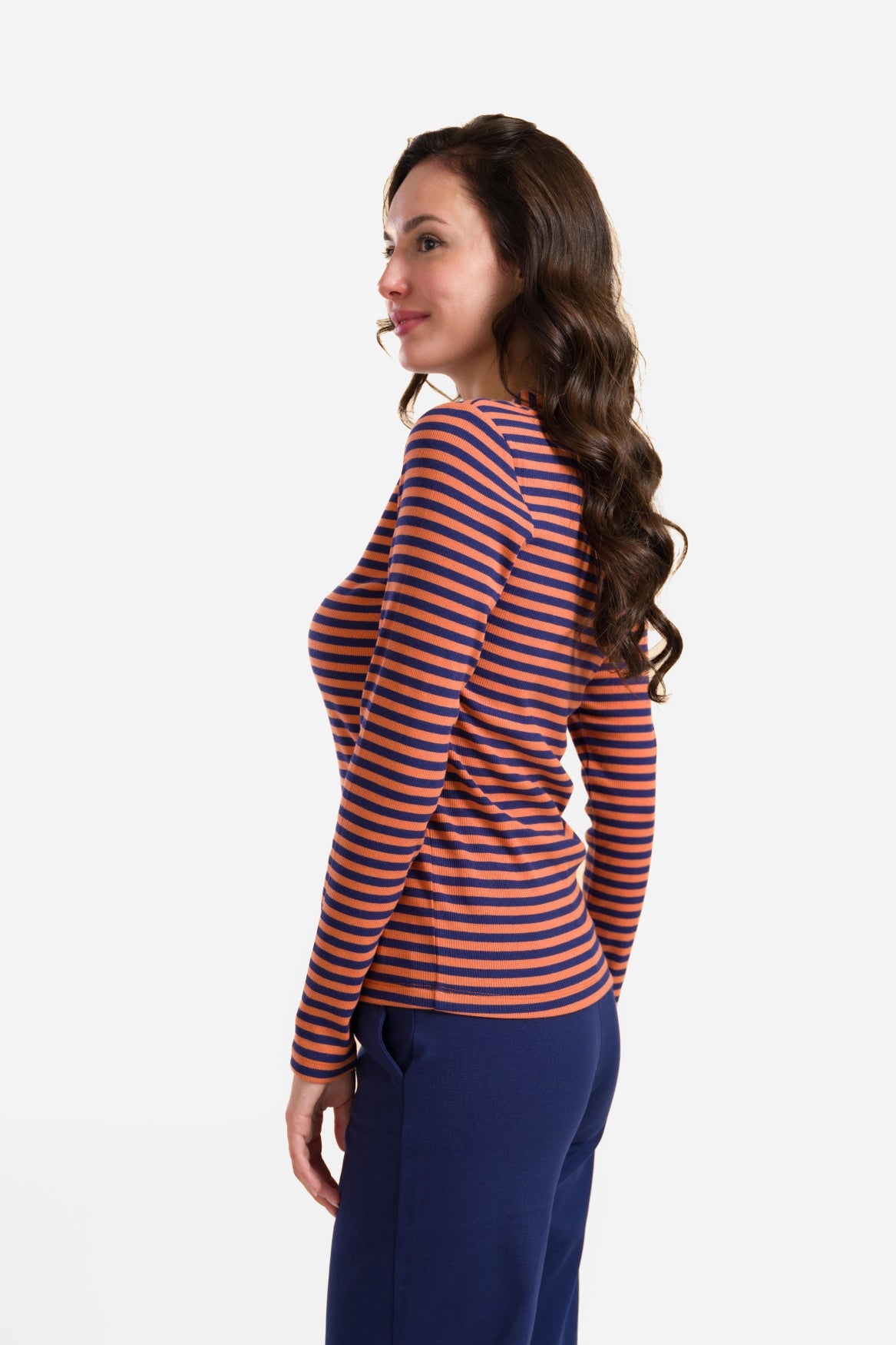 Kelly Top Ls | Marineblaue Streifen