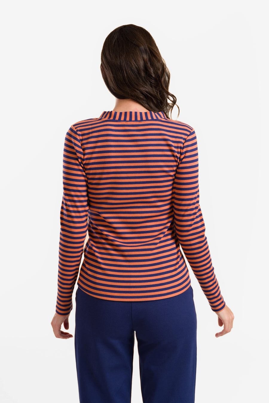 Kelly Top Ls | Marineblaue Streifen