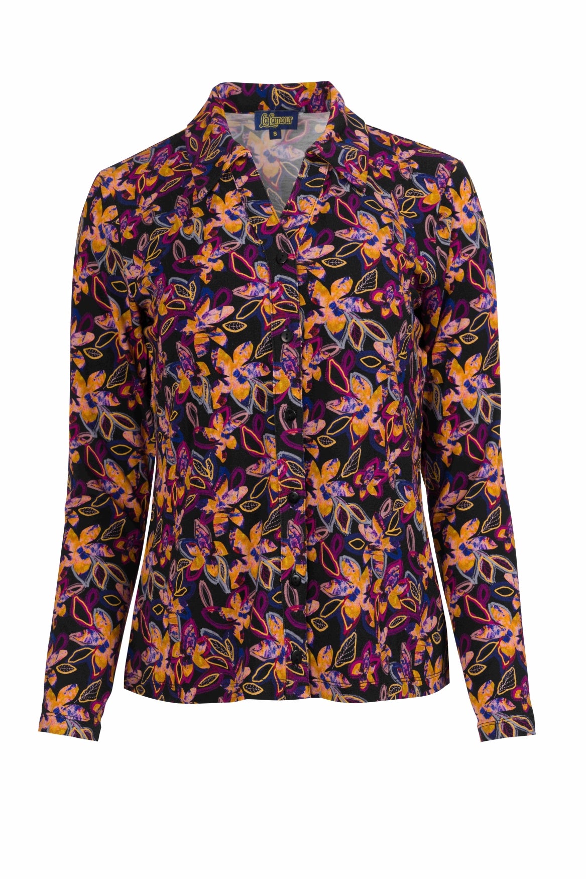 Anna Bluse, langärmelig | Leuchtende Herbstblumen