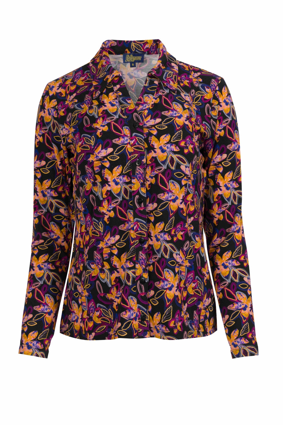 Anna Bluse, langärmelig | Leuchtende Herbstblumen