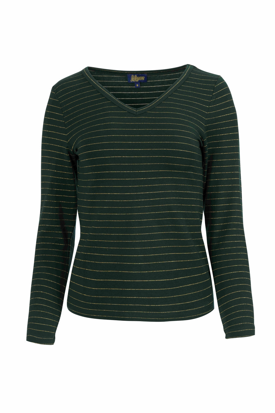 Lynn Top | Streifen Grün-Lurex Gold