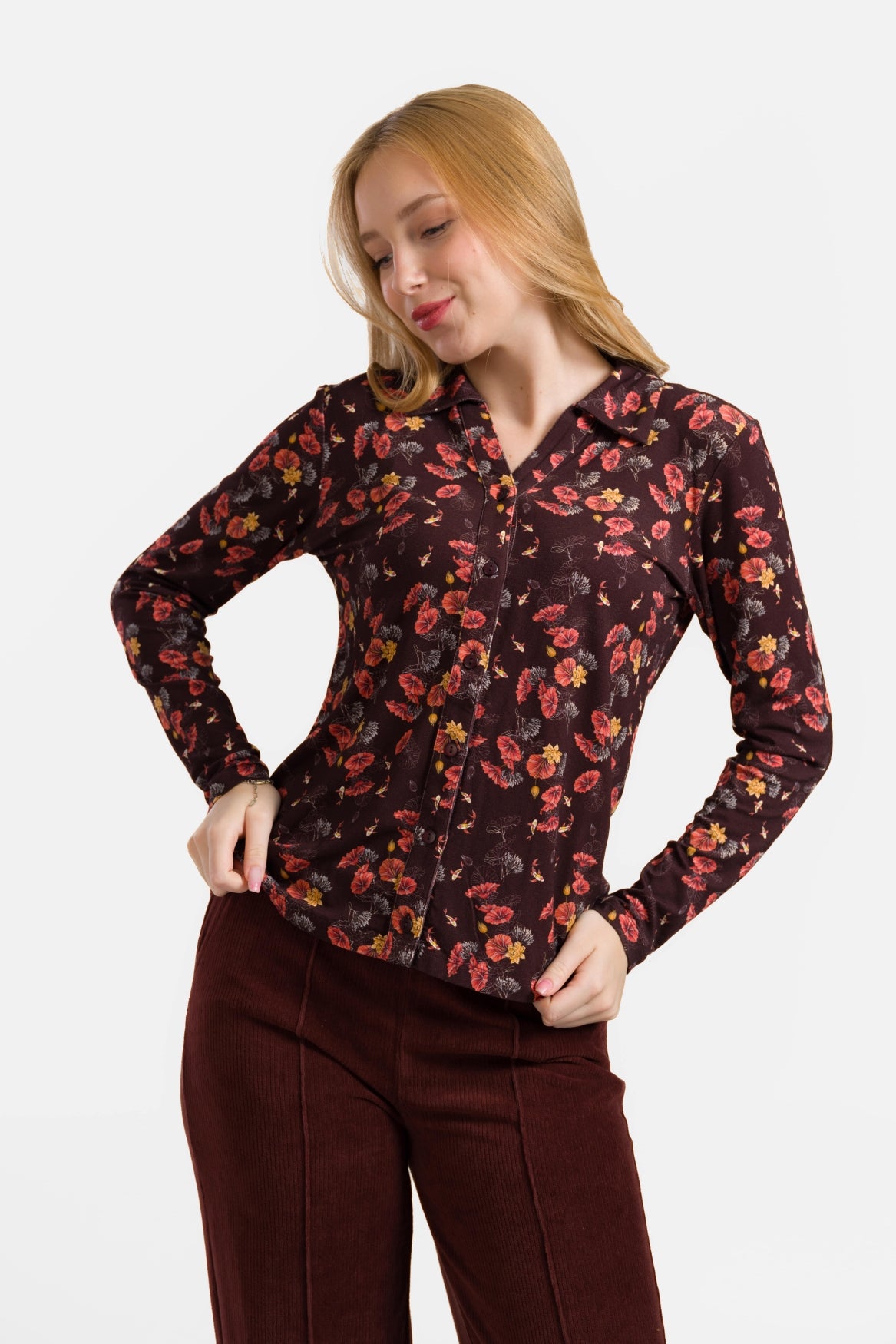 Anna Bluse Langarm | Goldfisch