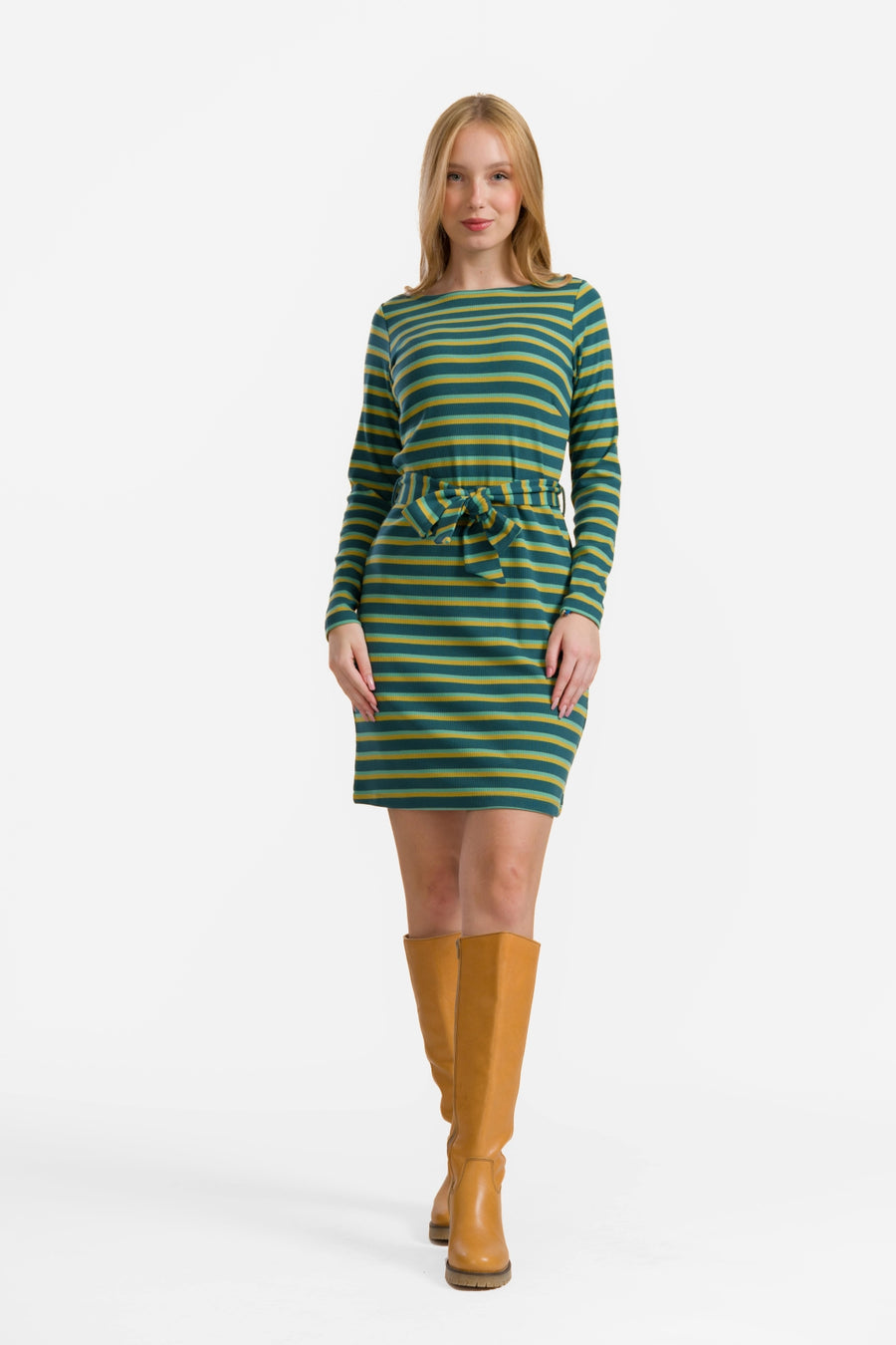 Marlies Kleid | Dunkelblaue Streifen