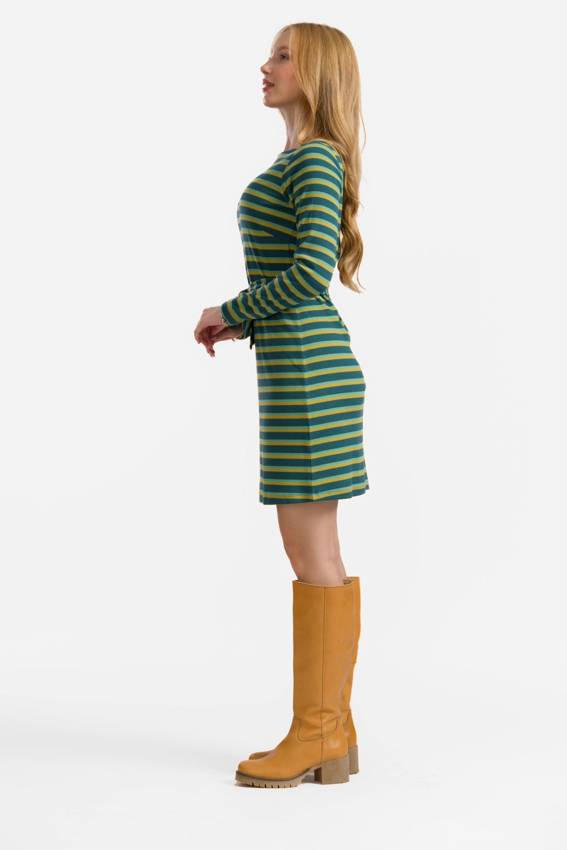 Marlies Kleid | Dunkelblaue Streifen