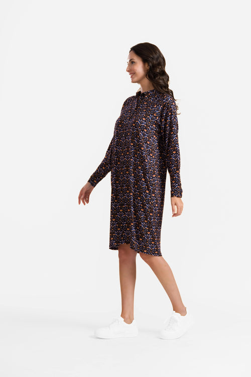 Mia-Kleid | Barock Flower Schwarz