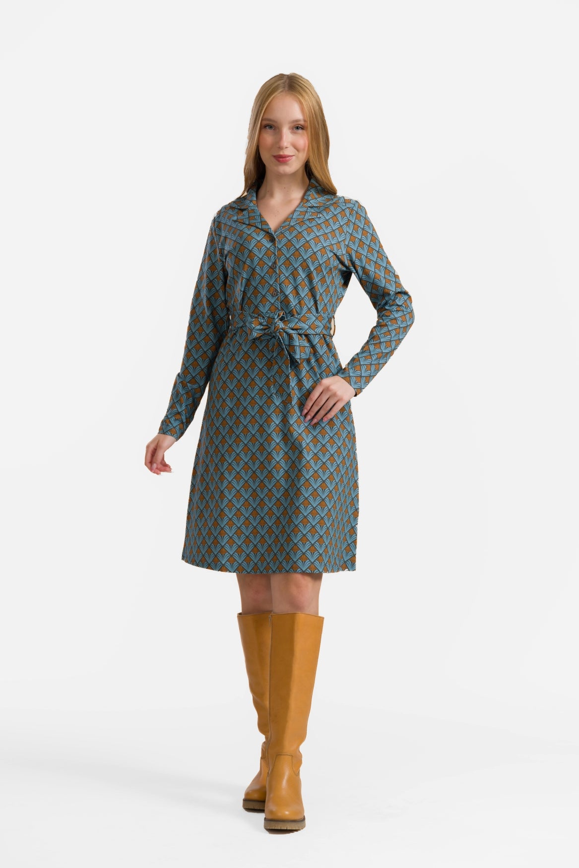 Monique-Kleid | Dschungelgrüne Blume