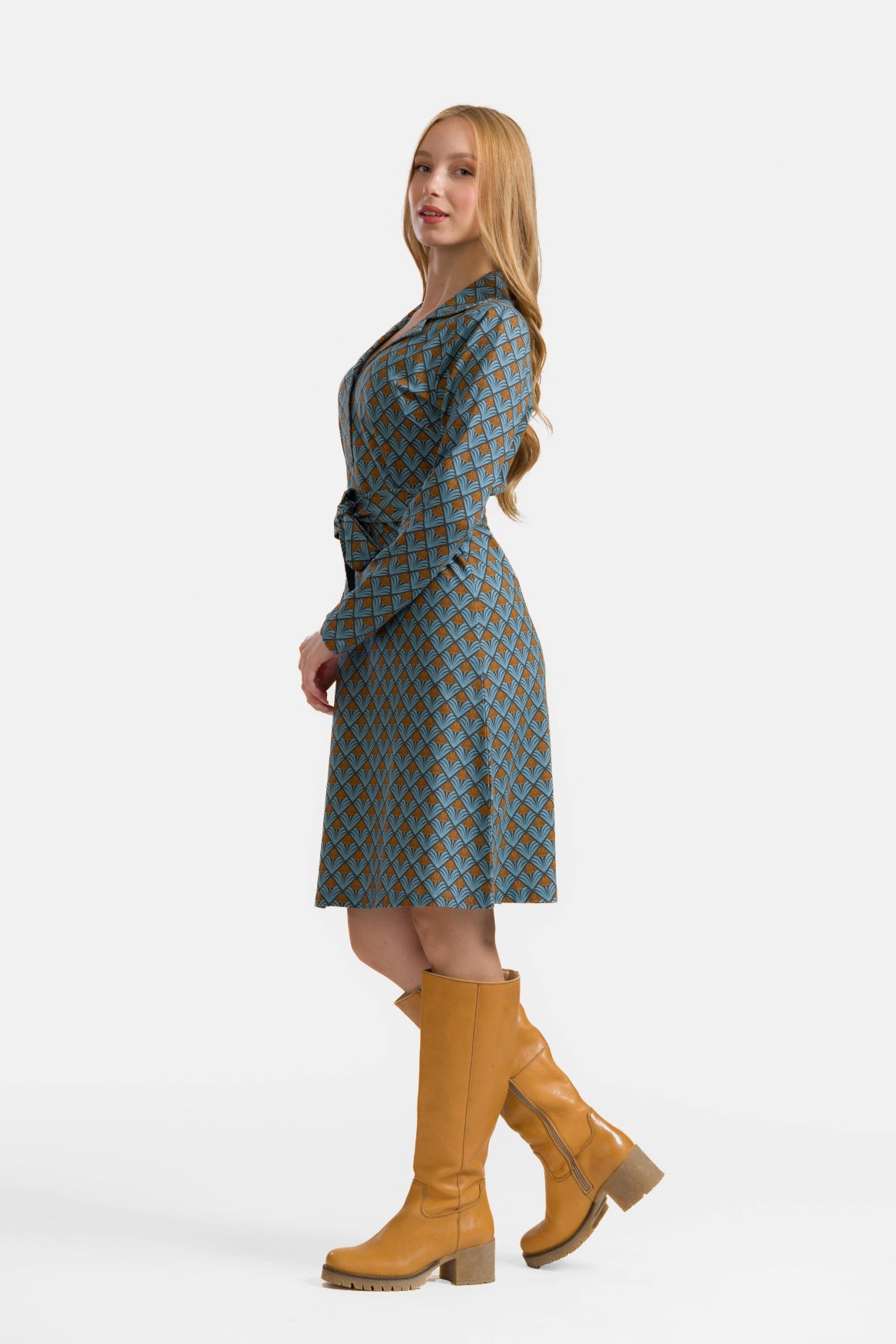Monique-Kleid | Dschungelgrüne Blume