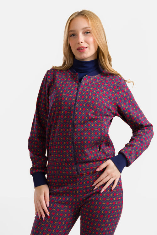 Nora Bomberjacke | Jacquard-Herzen