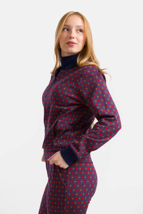 Nora Bomberjacke | Jacquard-Herzen