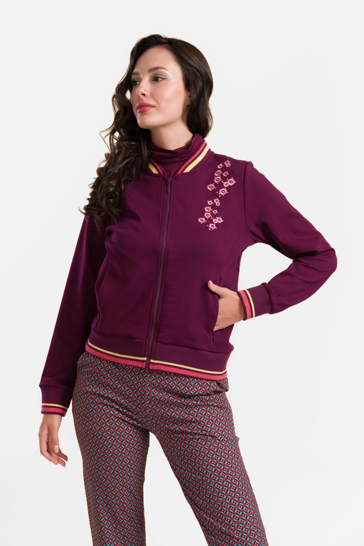 Nora Bomberjacke | Punta Di Roma Bordeaux