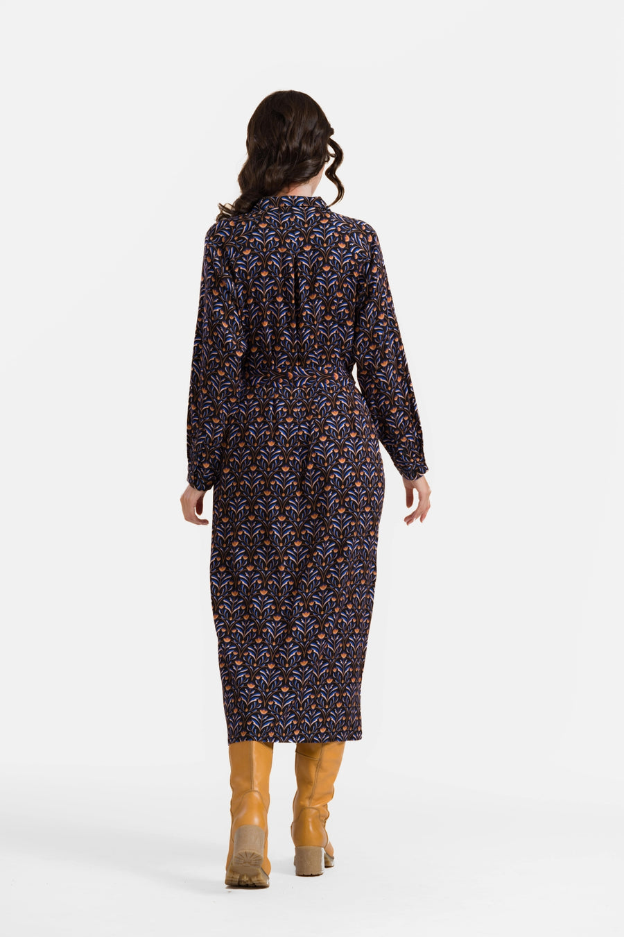 Olivia-Kleid | Barock Flower Schwarz