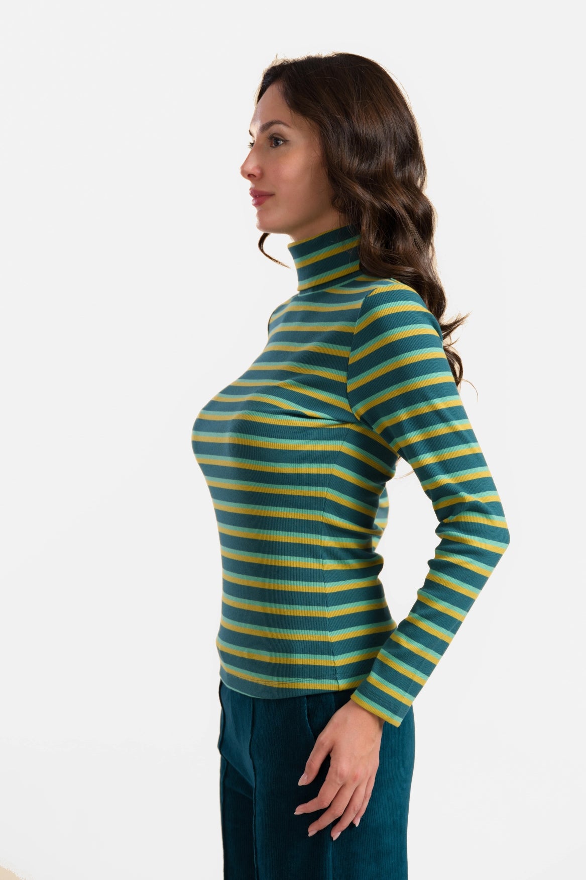 Ruby Top Ls | Tiefblaue Streifen
