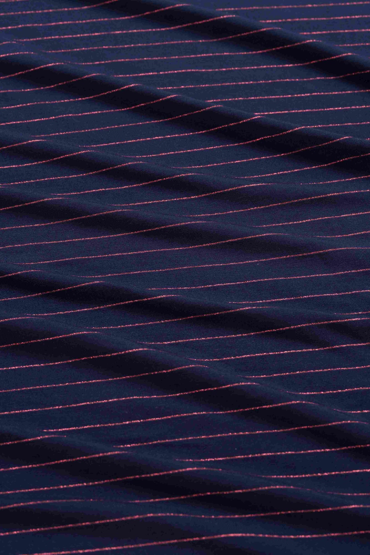 Ruby Top Ls | Streifen Blau-Lurex Roségold