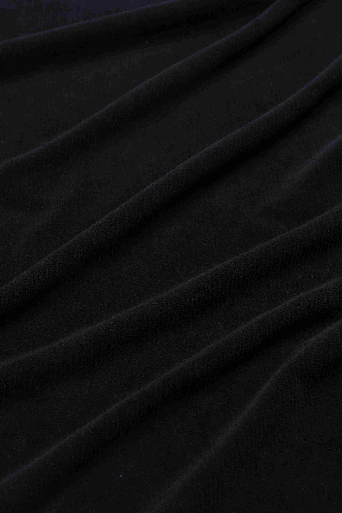 Sandra-Kleid | Gerippter Velours, Schwarz