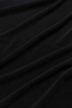 Sandra-Kleid | Gerippter Velours, Schwarz