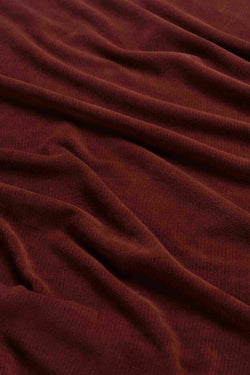 Sandra-Kleid | Gerippter Velours, Schokoladenbraun