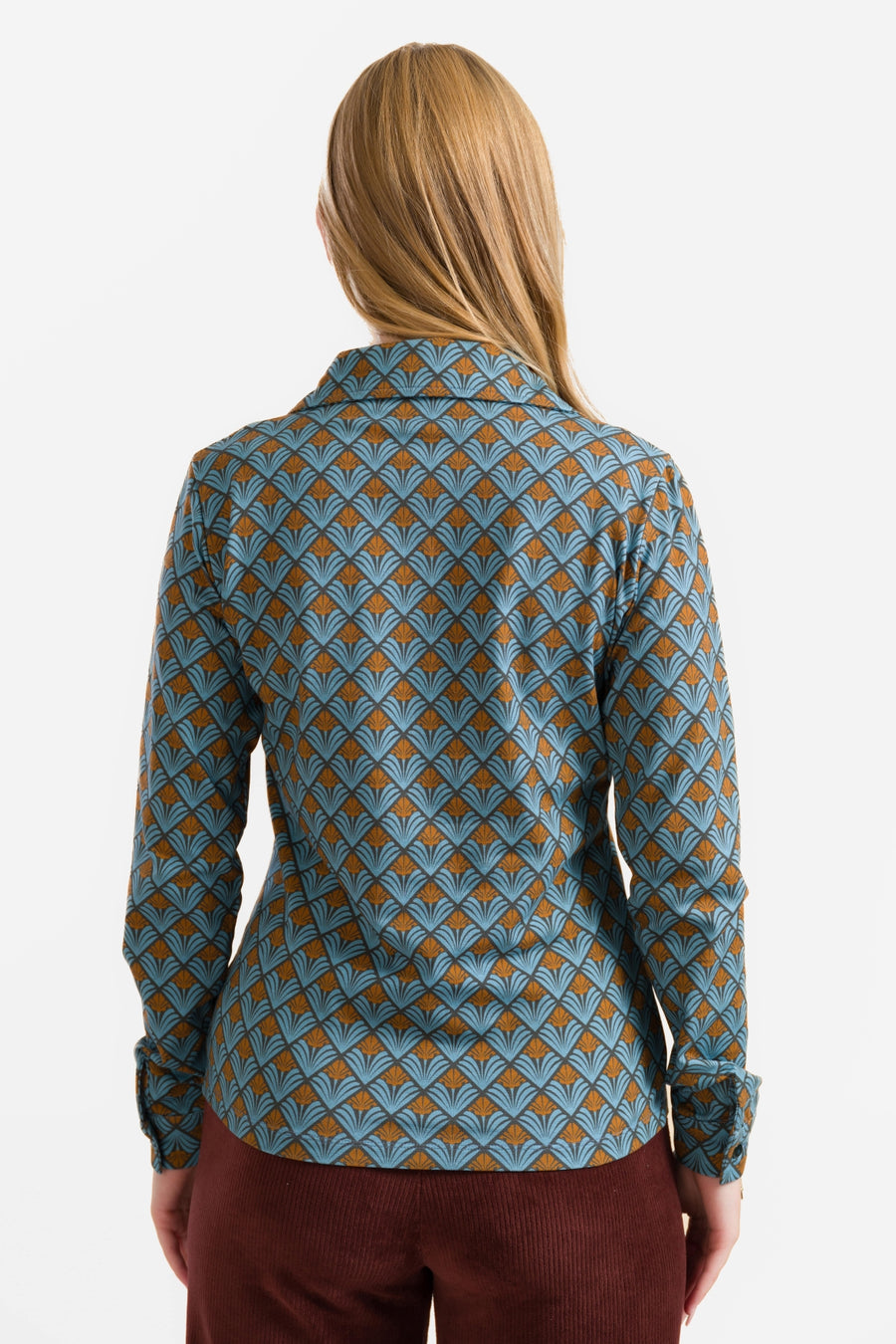Sara Bluse | Dschungelgrüne Blume