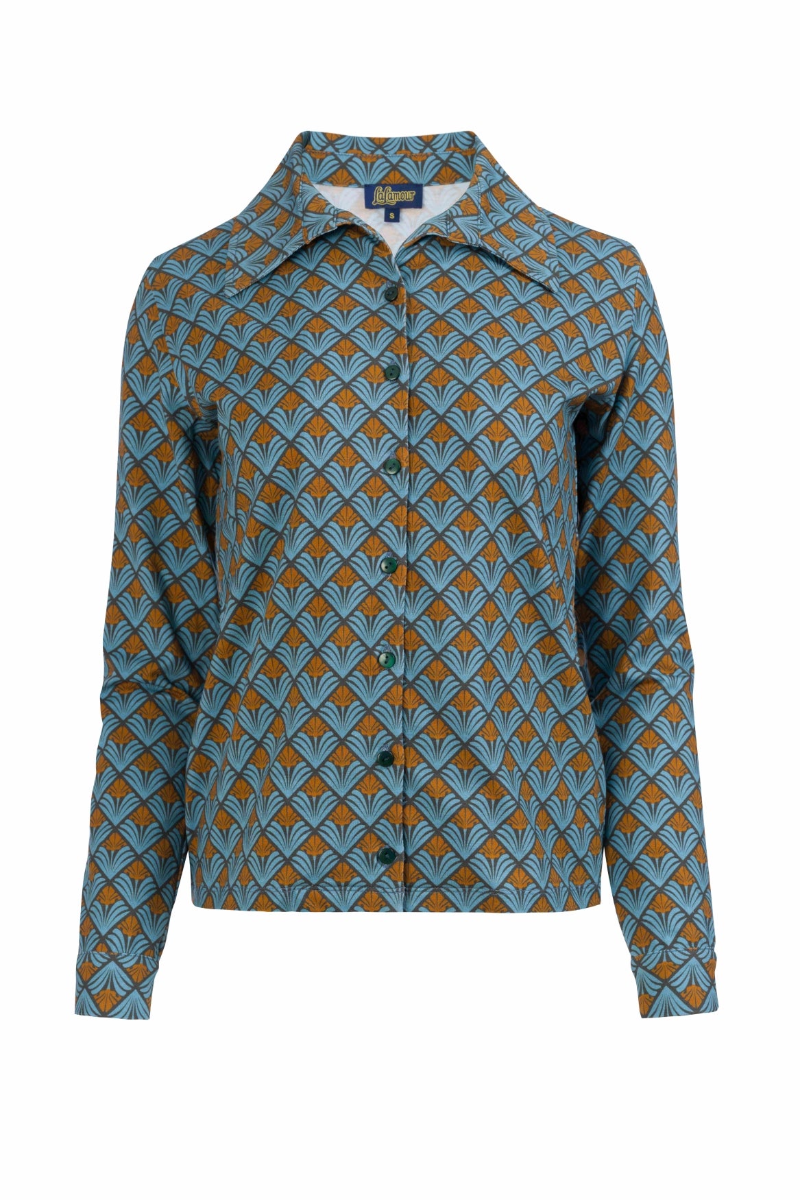 Sara Bluse | Dschungelgrüne Blume