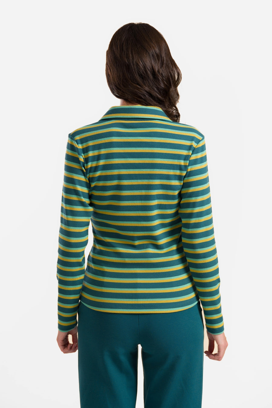 Suzy Langarmshirt | Dunkelblaue Streifen