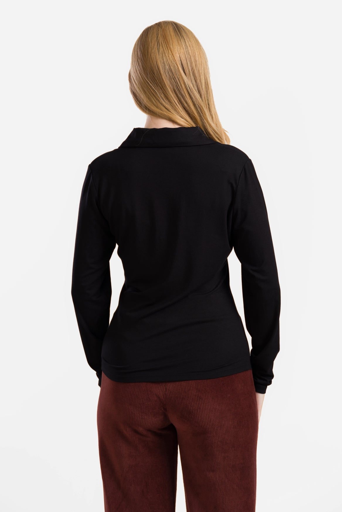 Suzy Langarmshirt | Ecovero Schwarz
