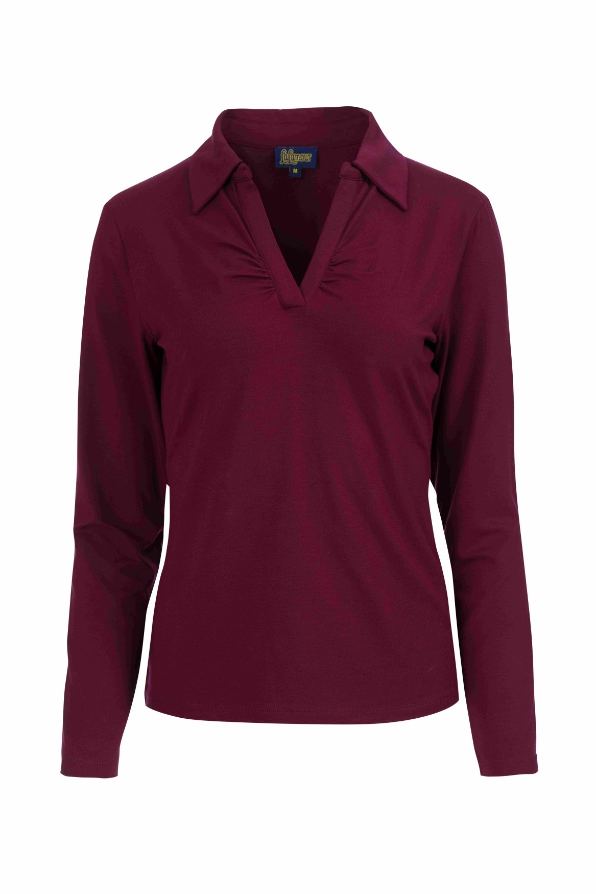 Suzy Langarmshirt | Ecovero Uni Bordeaux