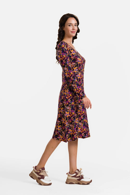 Chrissy Cross Kleid | Bright Autumn Flowers