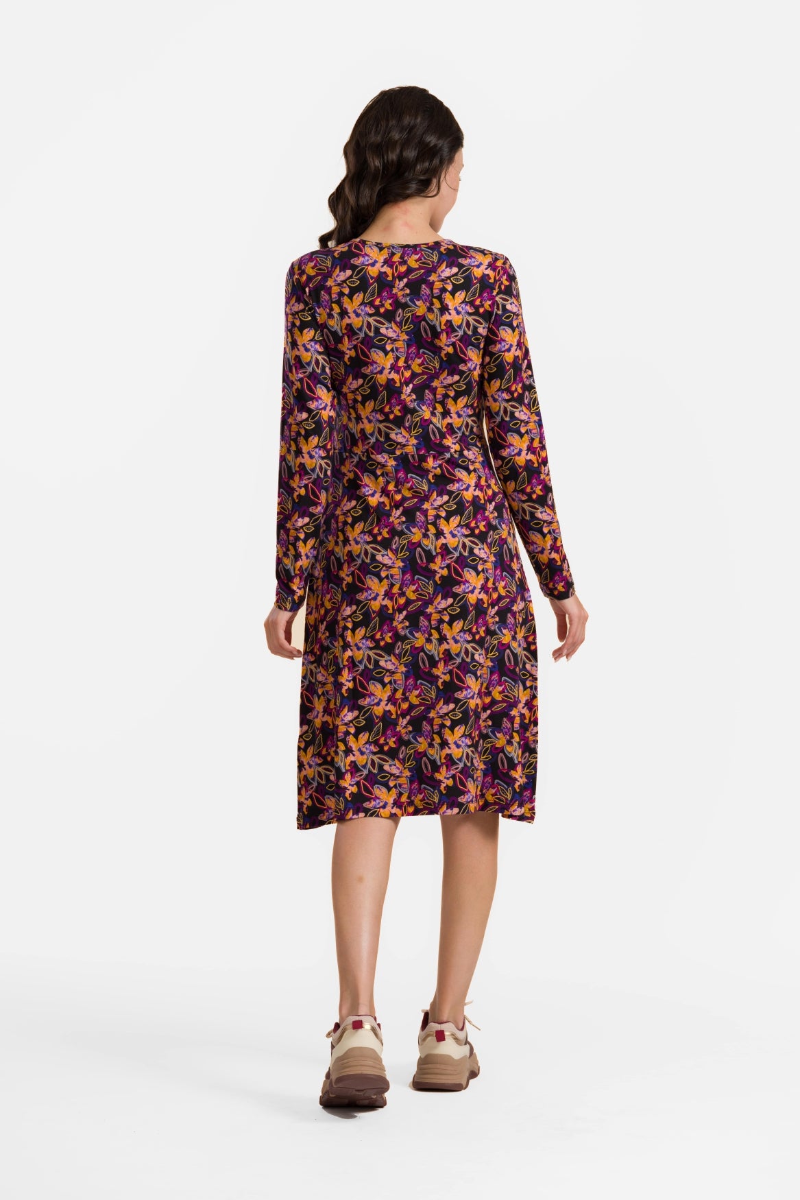 Chrissy Cross Kleid | Bright Autumn Flowers