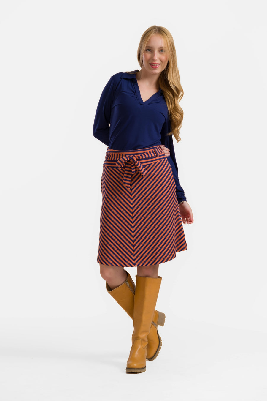 Halbrock | Marineblaue Streifen